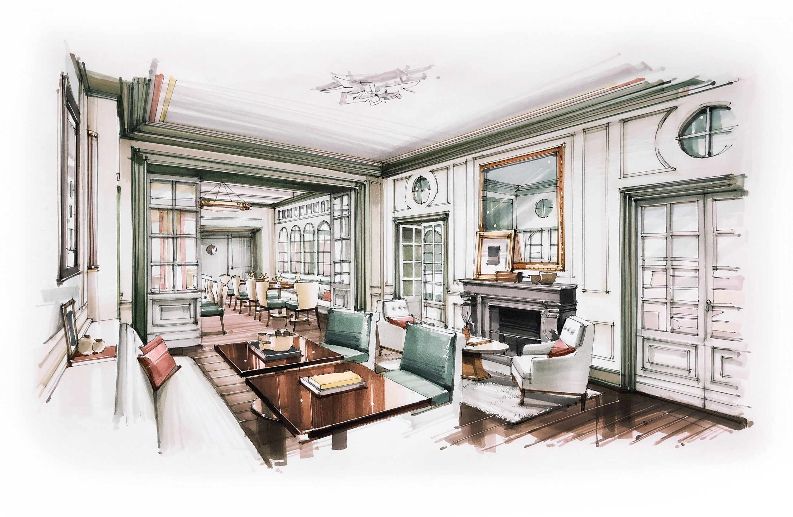 hote-the-place-florence-bedroom-design-luigi-fragola-sketch-01