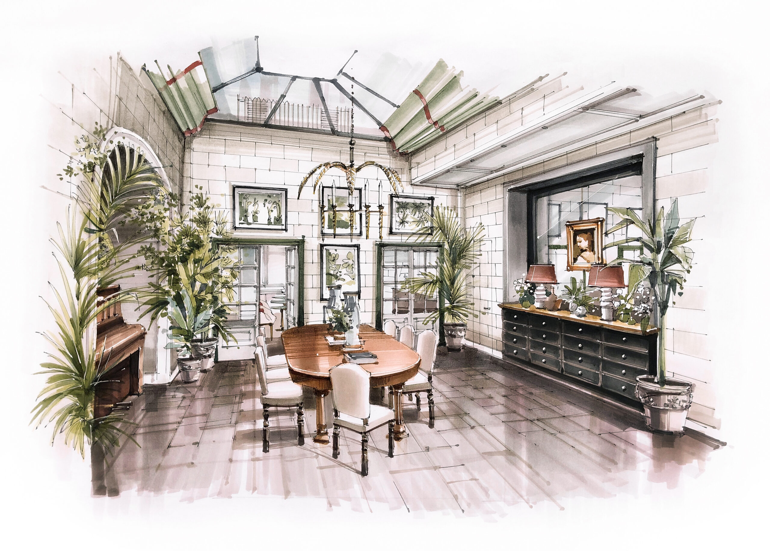 hote-the-place-florence-bedroom-design-luigi-fragola-sketch-02