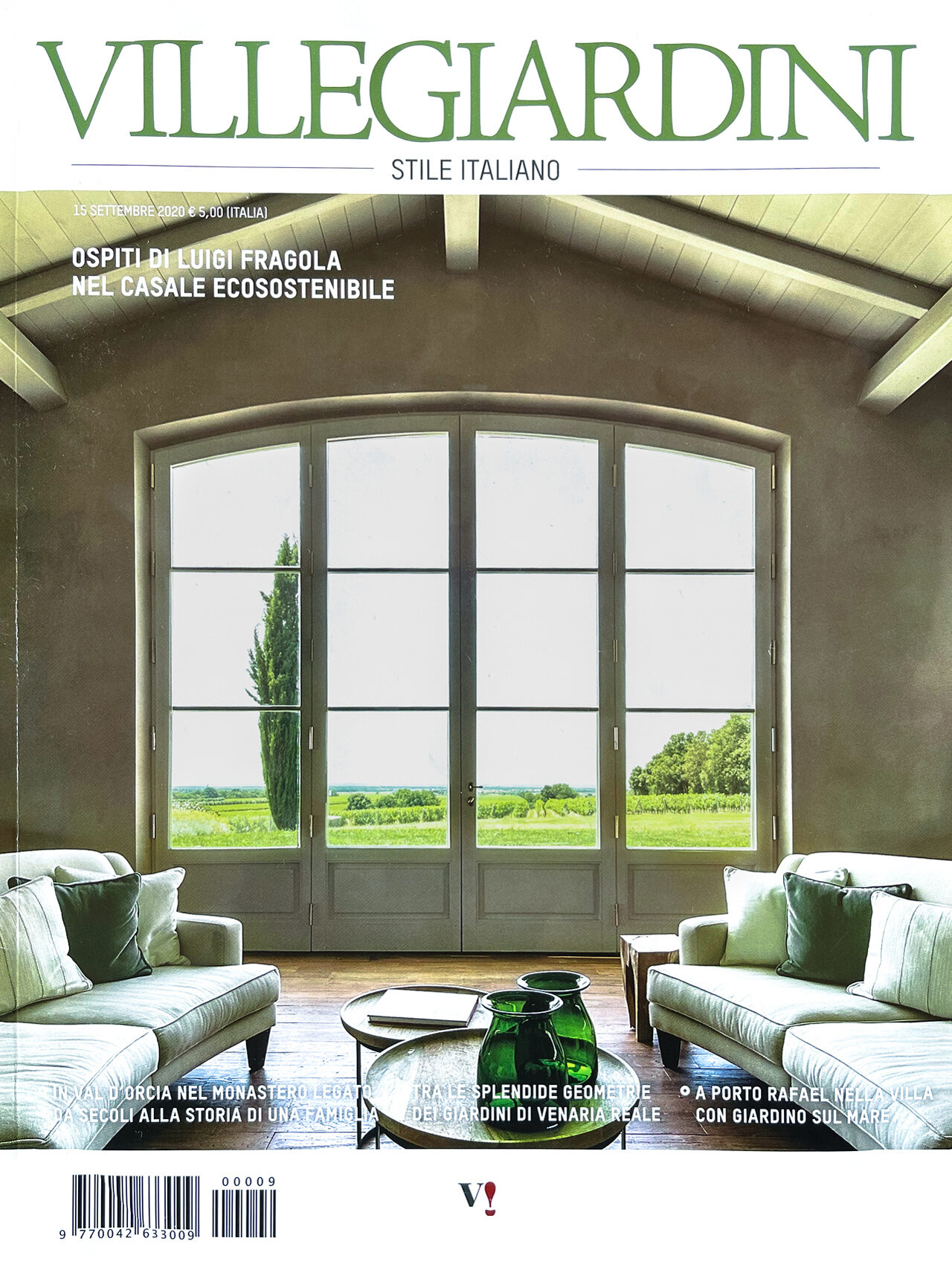 Copertina VilleGiardini, rivista che ha dedicato un articolo allo studio design interni Firenze Luigi Fragola Architects